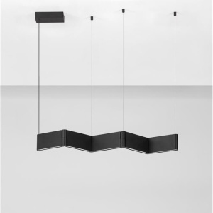 Lustra suspendata LED aluminiu negru FLUSSO - Img 7