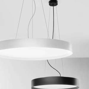 Lustra suspendata LED AVA 80cm, alb sau negru 218513 universul-luminii.ro