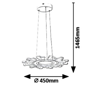 Lustra suspendata LED camera de zi, sufragerie, dormitor Felicity 6210 RX - Img 3