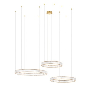 Lustra suspendata LED design ambiental Ring 3A auriu - Img 1