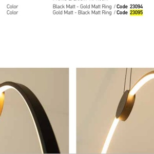 Lustra suspendata LED design inelar Ring auriu - Img 3