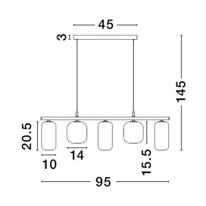 Lustra suspendata LED design modern AELIA 152283 universul-luminii.ro