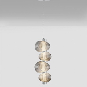 Lustra suspendata LED design modern Leda crom - Img 5
