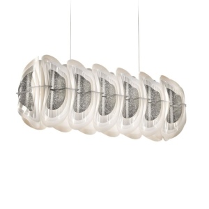 Lustra suspendata LED Fiordlys Linear Silver