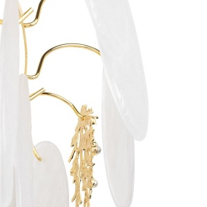 Lustra suspendata metal auriu si sticla CLARA 80 599893 universul-luminii.ro