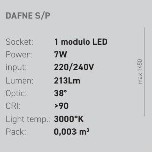 Lustra suspendata, Pendul LED slim DAFNE H-40cm alb, negru sau auriu 230263 universul-luminii.ro