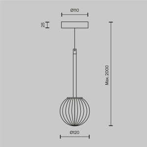 Lustra suspendata tavan baie, IP44 Glace gri - Img 6