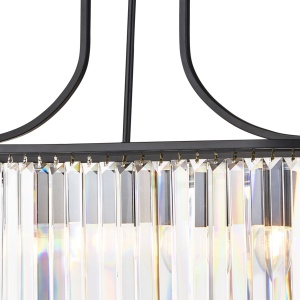 Lustra traditionala stil clasic Victoria oval negru 8095-5BK SRT 59523 universul-luminii.ro
