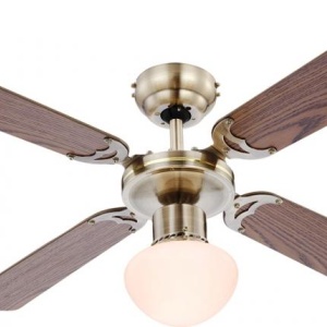 Lustra Ventilator cu palete ventilatie in doua culori Champion 0309 GL 49313 universul-luminii.ro