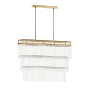 Lustra XXL din alama decorata cu sticla Filago 152x42cm