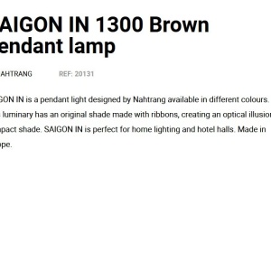 Lustra XXL suspendata design decorativ SAIGON IN 130cm Brown 123073 universul-luminii.ro