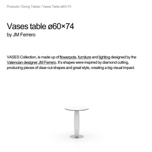 Masa de exterior / interior design modern premium VASES 60cm - Img 3