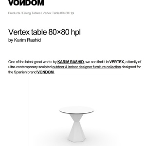 Masa de exterior / interior design modern premium VERTEX 80cm - Img 3