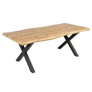Masa Design Industrial WILD 200cm, aspect stejar salbatic