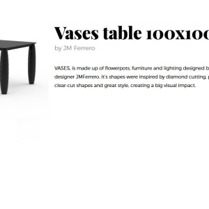 Masa dining de exterior / interior design modern premium VASES 100x100cm - Img 3