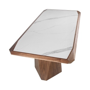 Masa dining design LUX Walnut 220x110cm - Img 4