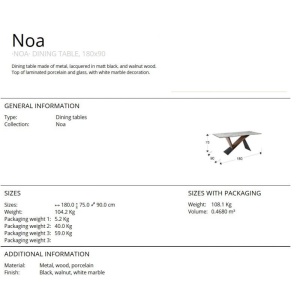 Masa dining design modern Noa SV-742350 - Img 3