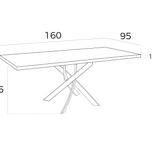 Masa eleganta design modern Veola, 160x95cm AC-F2133-160x95 - Img 2