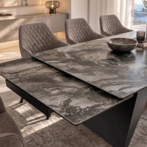 Masa Extensibila cu Blat Ceramic Taupe, DIAMOND 180-260cm - Img 4