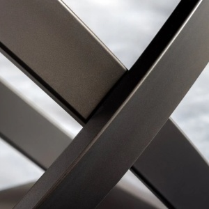 Masa extensibila cu design prin rotire Inception 130-190cm aspect ruginiu - Img 3