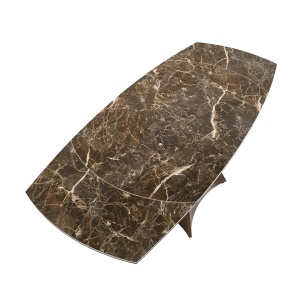 Masa extensibila deosebita design LUX Porcelain Marble 135-205cm - Img 6