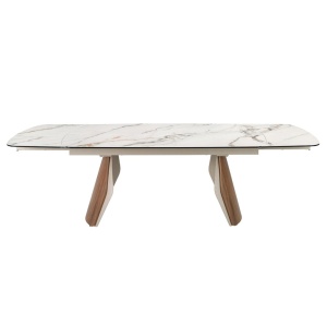 Masa extensibila design LUX Porcelain Marble 180-270cm - Img 3