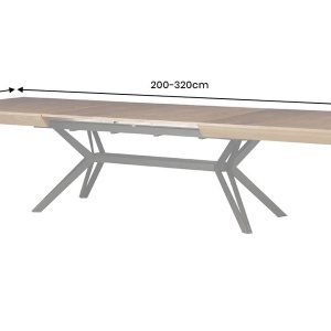 Masa extensibila GIANT 200-320cm nuc natural - Img 6