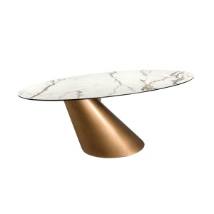 Masa ovala design LUX Marble 110x240cm - Img 3