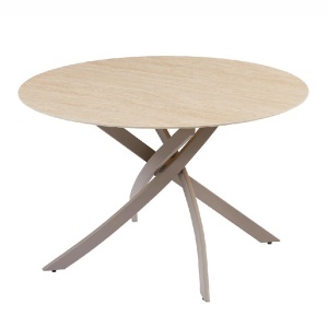Masa rotunda cu blat din ceramica ALPINE 120cm