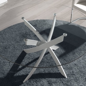 Masa rotunda design modern Veola alb, 120cm - Img 9