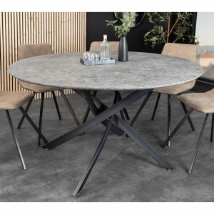 Masa rotunda HELIX 120cm gri beton