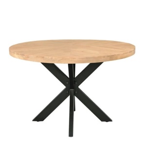 Masa rounda design industrial vintage Infinity Home 120cm Mango