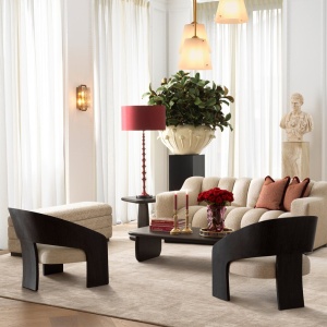 Masuta auxiliara design LUX lemn de mahon Windsor - Img 2