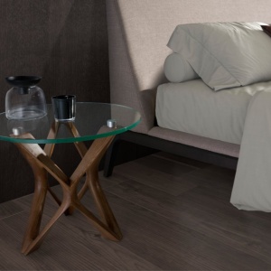 Masuta auxiliara design minimalist Walnut - Img 5
