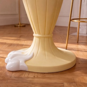 Masuta bistro stil pop art modern SWEET SOCIETY 90cm galben - Img 5