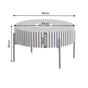 Masuta de cafea cu incrustatii din os HARMONY NATURE 65cm - Img 4