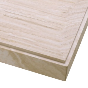 Masuta de cafea design LUX din travertin Sartoria, 83x83cm - Img 5