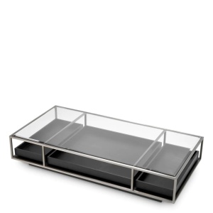 Masuta de cafea design LUX Roxton, negru - Img 5