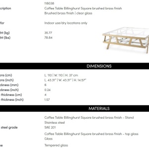 Masuta de cafea eleganta design LUX Billinghurst - Img 2