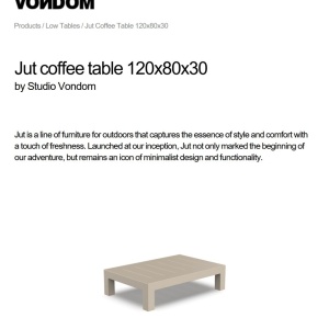 Masuta de cafea exterior / interior design modern premium JUT COFFEE TABLE 44403 Vondom - Img 11