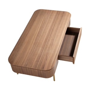 Masuta de cafea moderna design LUX Wood and Gold - Img 6