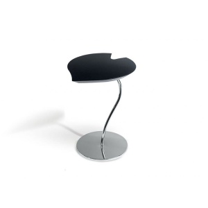 Masuta design LUX cu blat in forma de frunza, LEAF STEEL negru 7511942.96