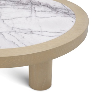 Masuta Design LUX, Marmura, Furnir Stejar, Presedio 100cm - Img 6