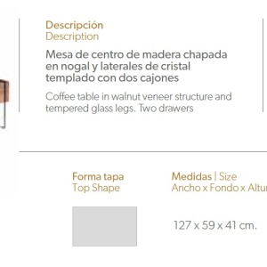 Masuta eleganta design deosebit Aurore AC-CP1803-G-NOGAL - Img 3