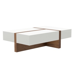 Masuta eleganta design LUX cu spatiu de depozitare Glossy White AC 2060 - Img 6