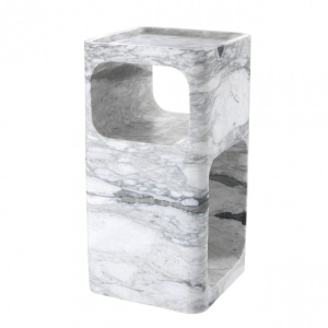 Masuta laterala design LUX Adler, marmura alba 113370 HZ