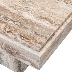 Masuta Laterala Design LUX, Travertin, Silver, Sartoria, 65x50cm - Img 6