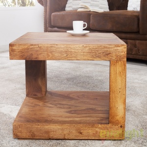 Masuta Living din lemn de trandafir Giant S 45cm Sheesham A-37459 VC - Img 6