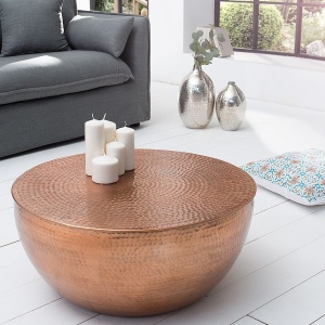 Masuta Living eleganta din metal Optik 70cm cupru A-37912 VC - Img 2