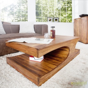 Masuta living robusta din lemn de trandafir Goa 120cm A-35898 VC - Img 4